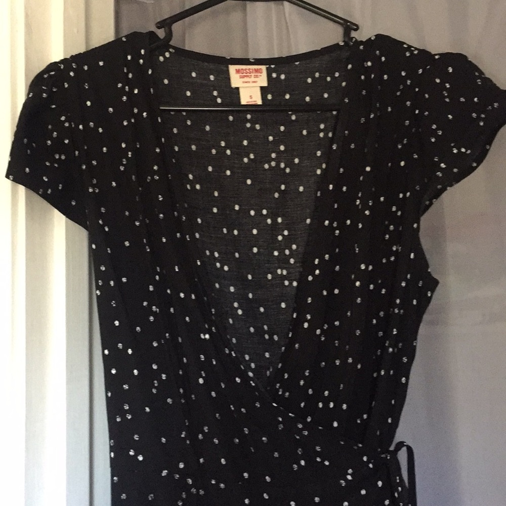 Polka dot wrap dress